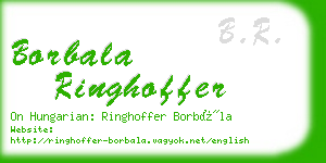 borbala ringhoffer business card